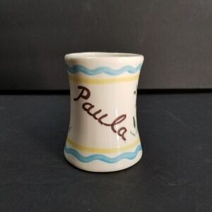 Hoffman Pottery "Paula" Miniature Mug Hand Painted Floral Cul's Ohio 3 inch